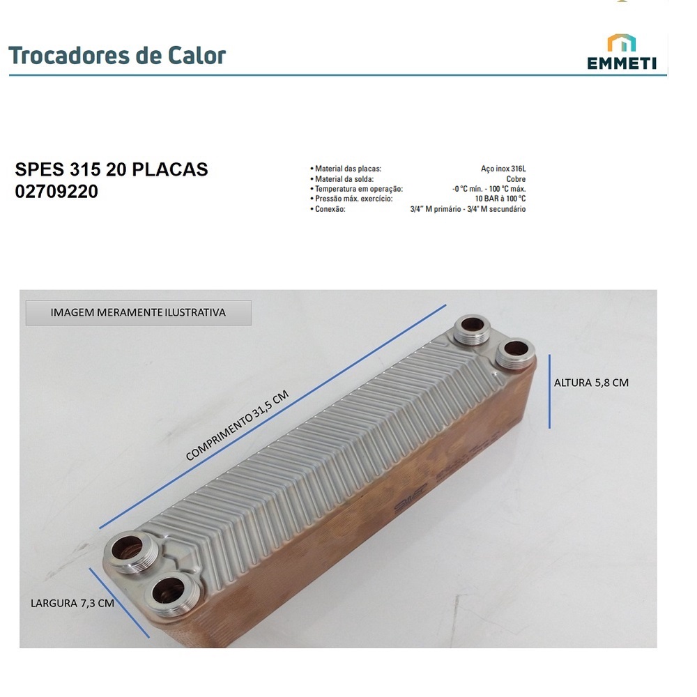 Chiller Trocador De Calor Para Cerveja  20 Placas-spes-315