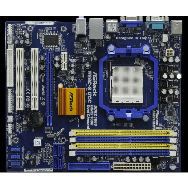 Placa Amd Am2+/am3 N68c Athlon Ii 445 sucata