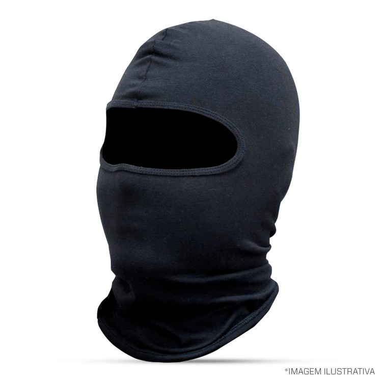 1 Touca Capuz Ninja Balaclava Proteção Preta Moto Motoboy Paintball Tático Militar Bike Pescoceira  Bandana Gorro