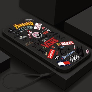 Caixa Samsung Galaxy A5 2016 2017 A6 Plus A8 A7 A9 2018 Marca Da Moda E Do Telefone À Prova De Choque Borda Reta Capa De Silicone Macia