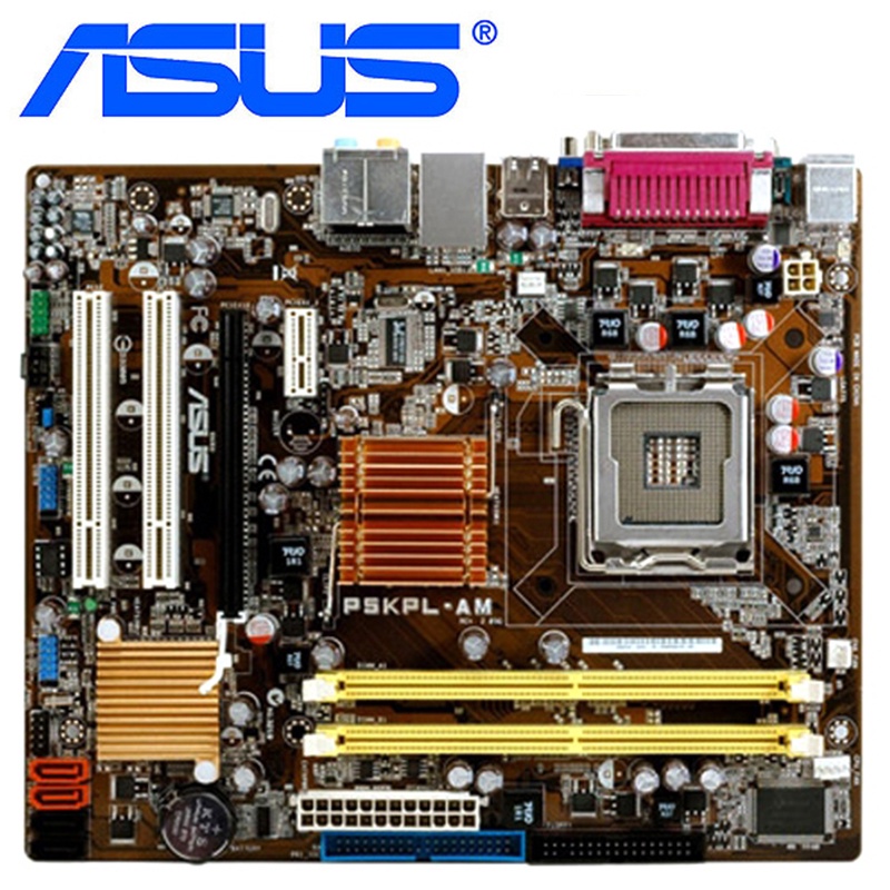 Placa-mãe P5KPL-AM ASUS LGA 775 DDR2 4GB para Intel G31, placa-mãe P5KPL-AM de mesa principal SATA II, gráficos integrados usados 8HPF