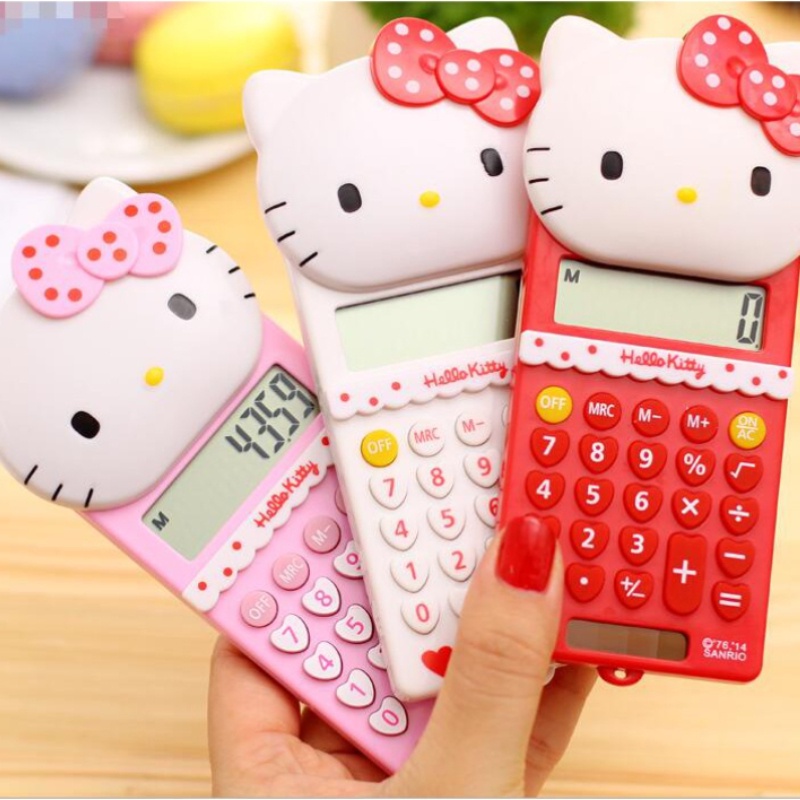 Hello Kitty Calculadora Científica Eletrônica Suprimentos Escolares Portáteis