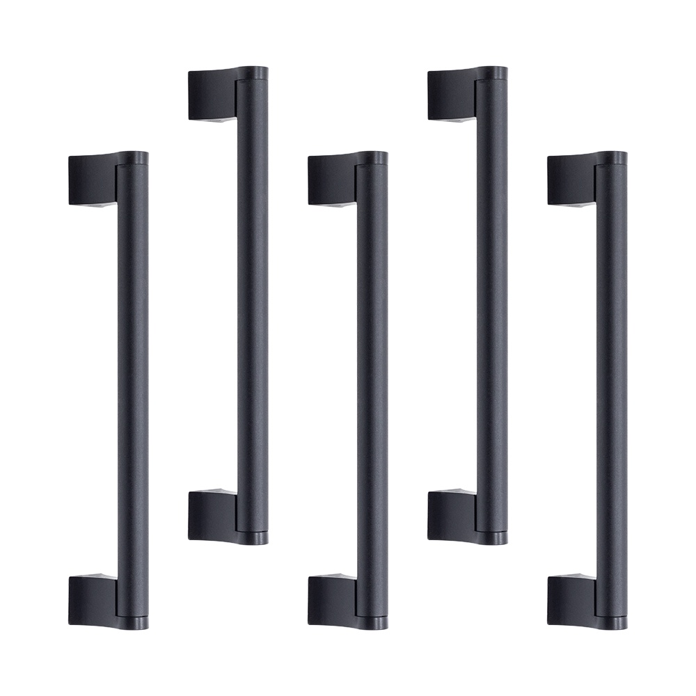 Kit 5 Unidades Puxadores Kira Alca Para Gaveta Comoda Movel Aluminio 128mm