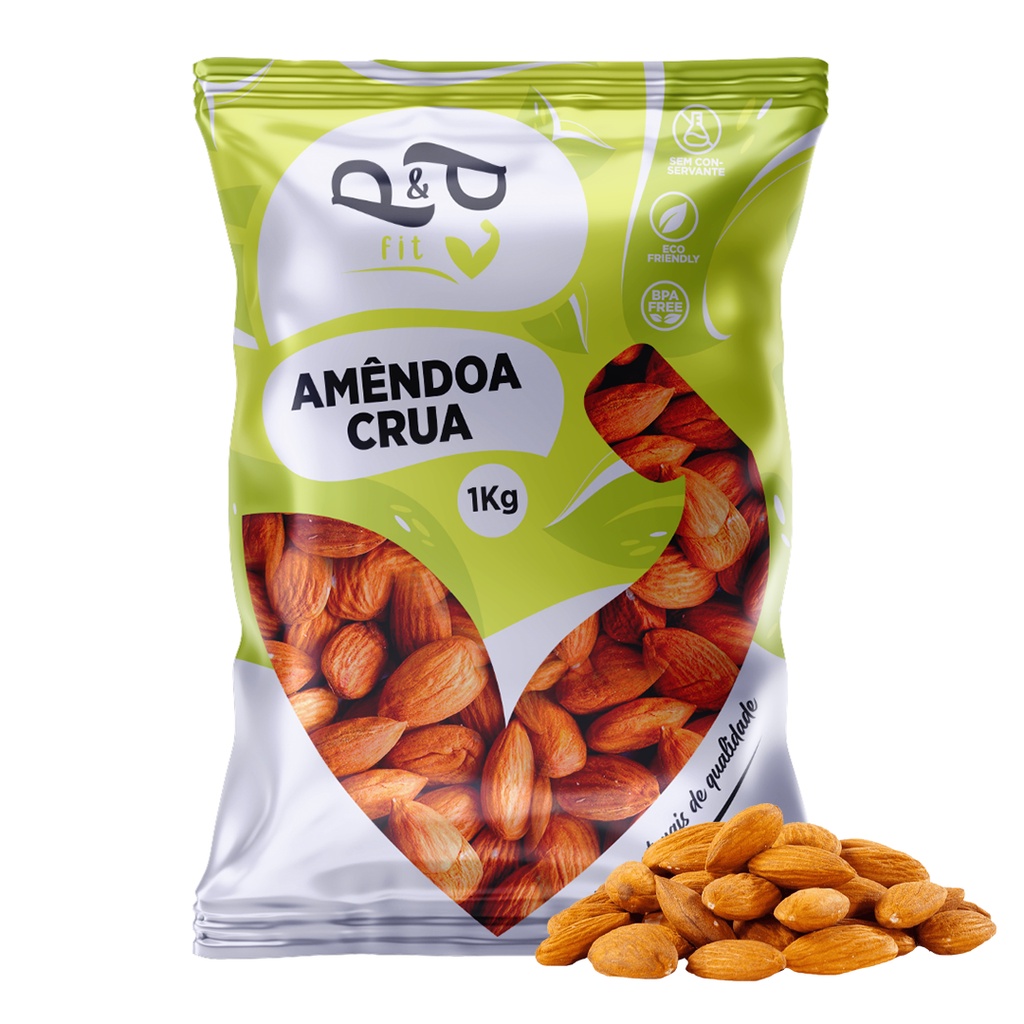 Amêndoa Inteira Crua 1Kg - P&P