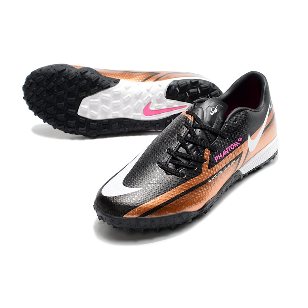 N-ike1111 Phantom GT2 React Pro TF Super Corrida Tricotado MD Botas De Futebol Sola As Pinos