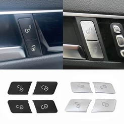 Fechadura Da Porta Do Carro Botões De Desbloqueio Lantejoulas Decoração Capa Adesivos Guarnição Apto Para Mercedes Benz