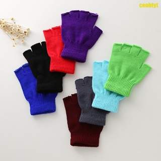 Luva Sem Dedos Luvas De Meia-Quente Mittens Elásticas Elástica em Oferta na Shopee