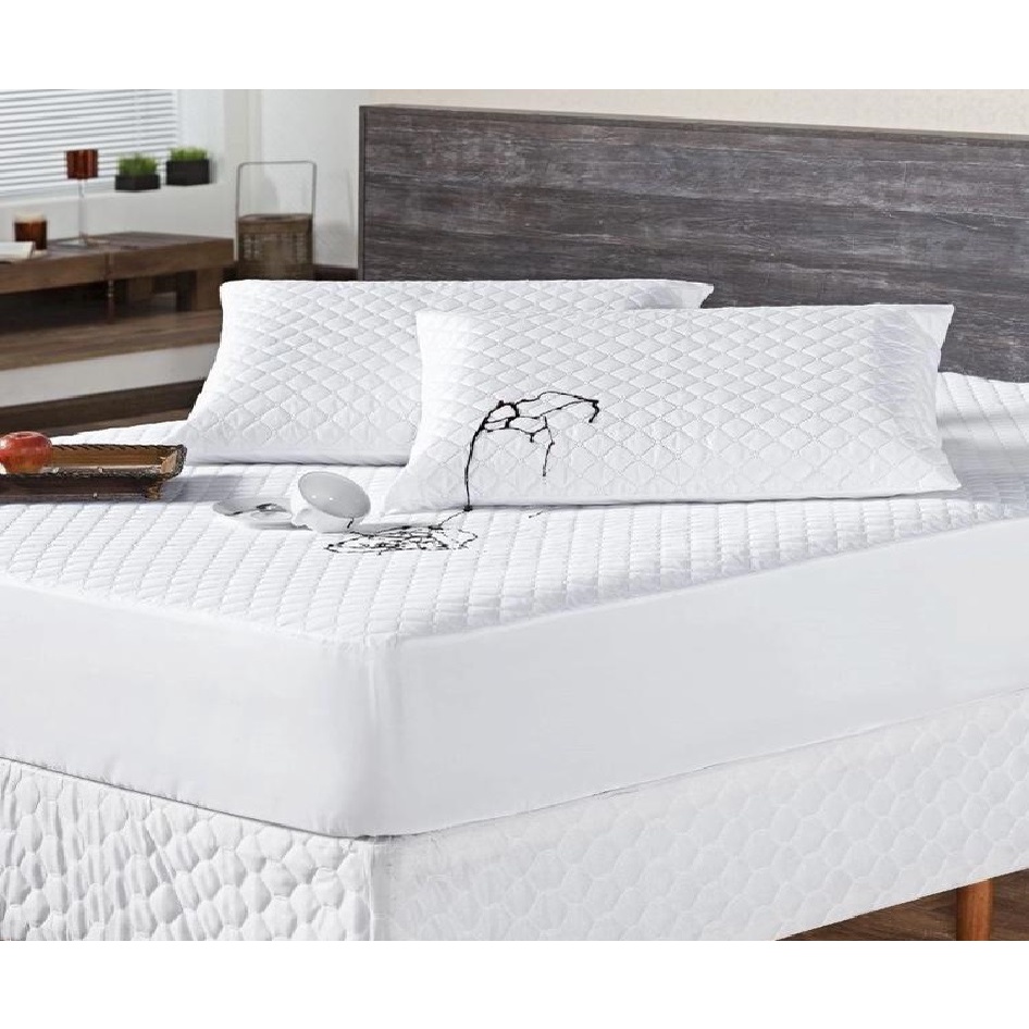 Capa de Colchão Impermeável king  Box Protetor Impermeável (Branco)
