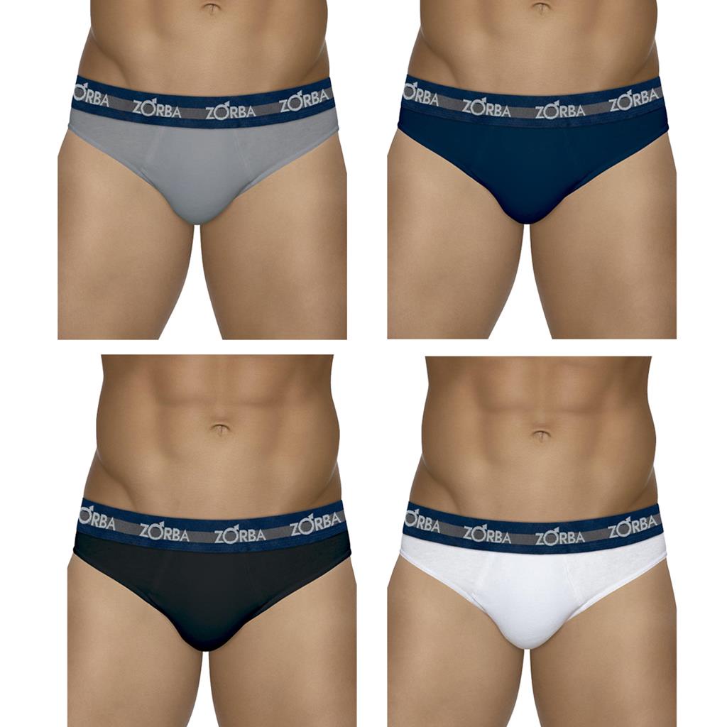 Cueca Slip Cavada Zorba Max 764 Cós Elástico 100% Algodão