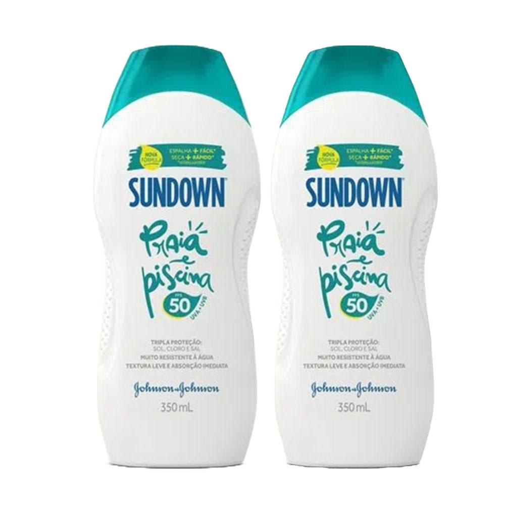 Kit 2 Protetor Solar Sundown Praia e Piscina FPS 50 350ml - Beauty