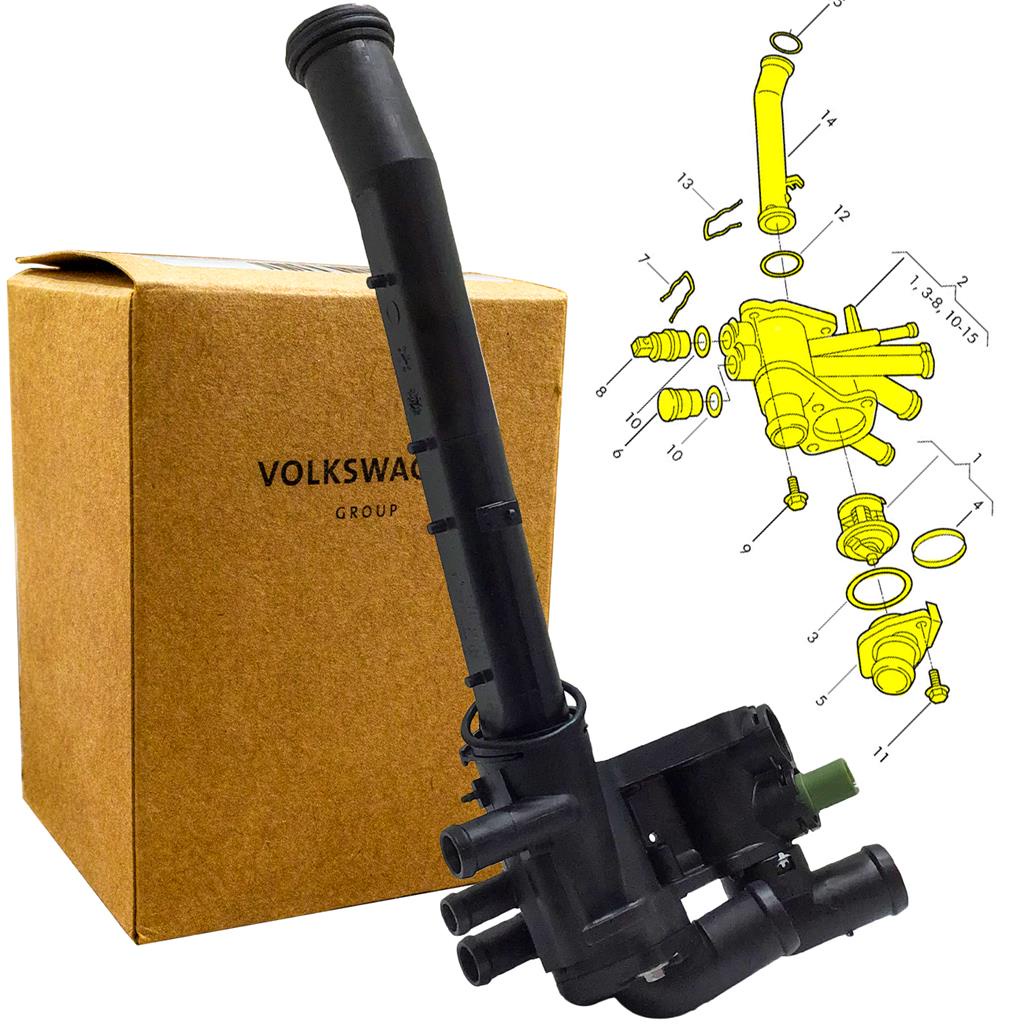 Carcaca Valvula Termostatica Original Vw Fox Gol Voyage Polo
