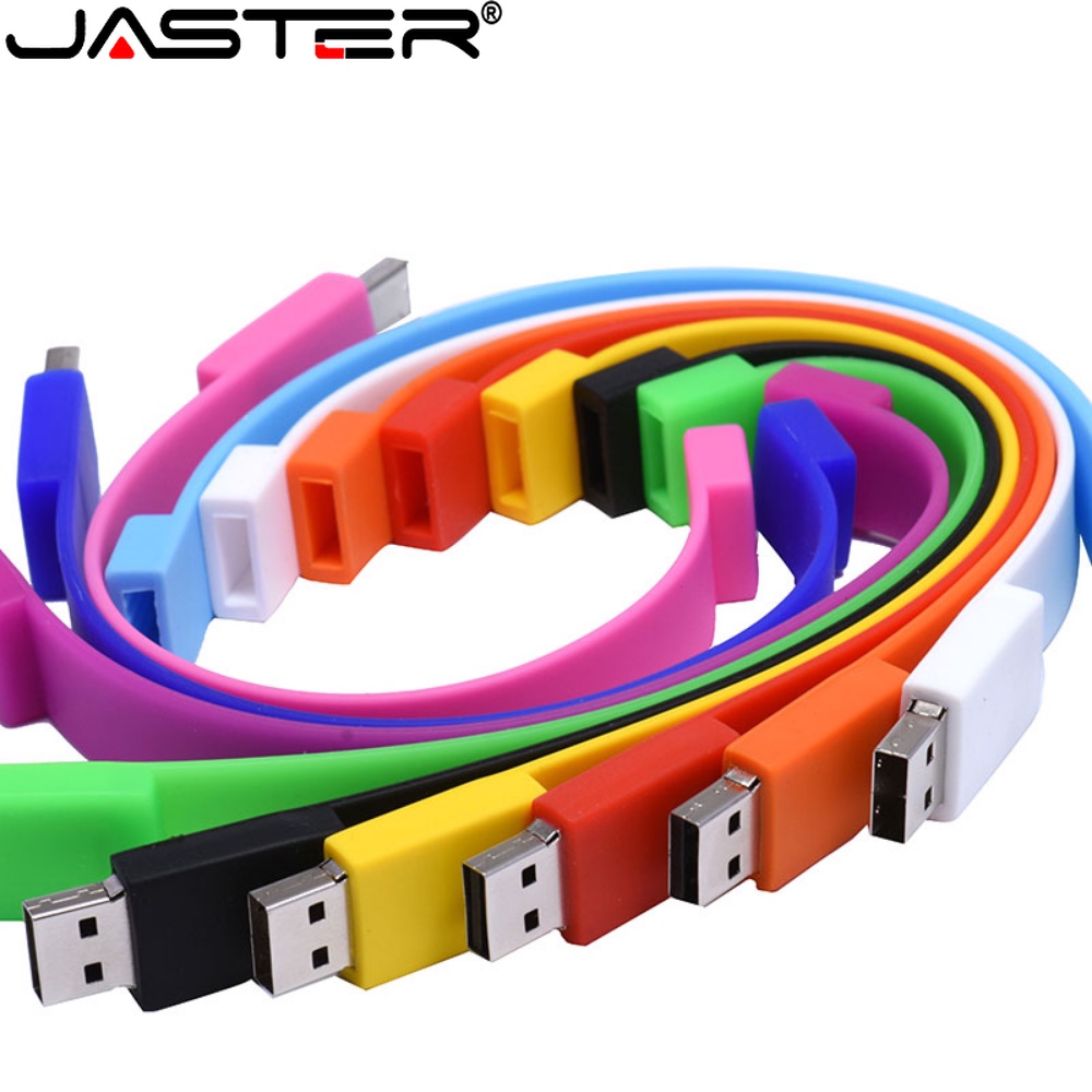 JASTER Silicone USB Flash Drive 4GB Pulseira Pen Drives 8GB Fácil De Transportar Pendrive 16GB Colorido À Prova D'água M