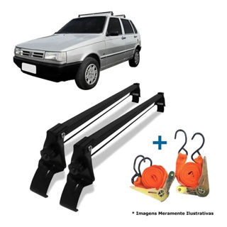 Rack Teto Fiat Uno Mille 4 Portas 84 A 13 + 2 Cintas Catraca em Oferta na Shopee
