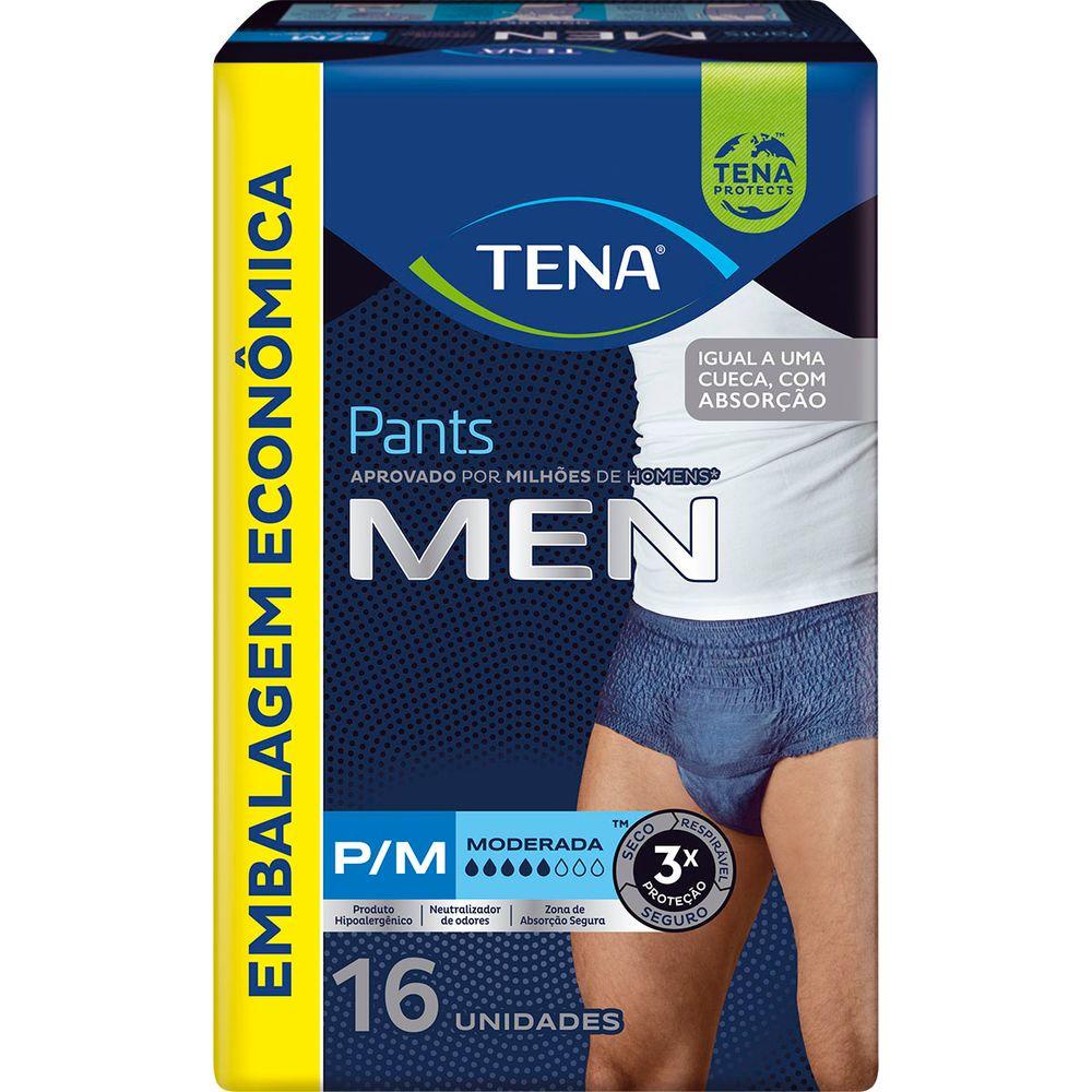 Cueca Descartável Tena Pants Men P/M 16 Unidades em Oferta na Shopee