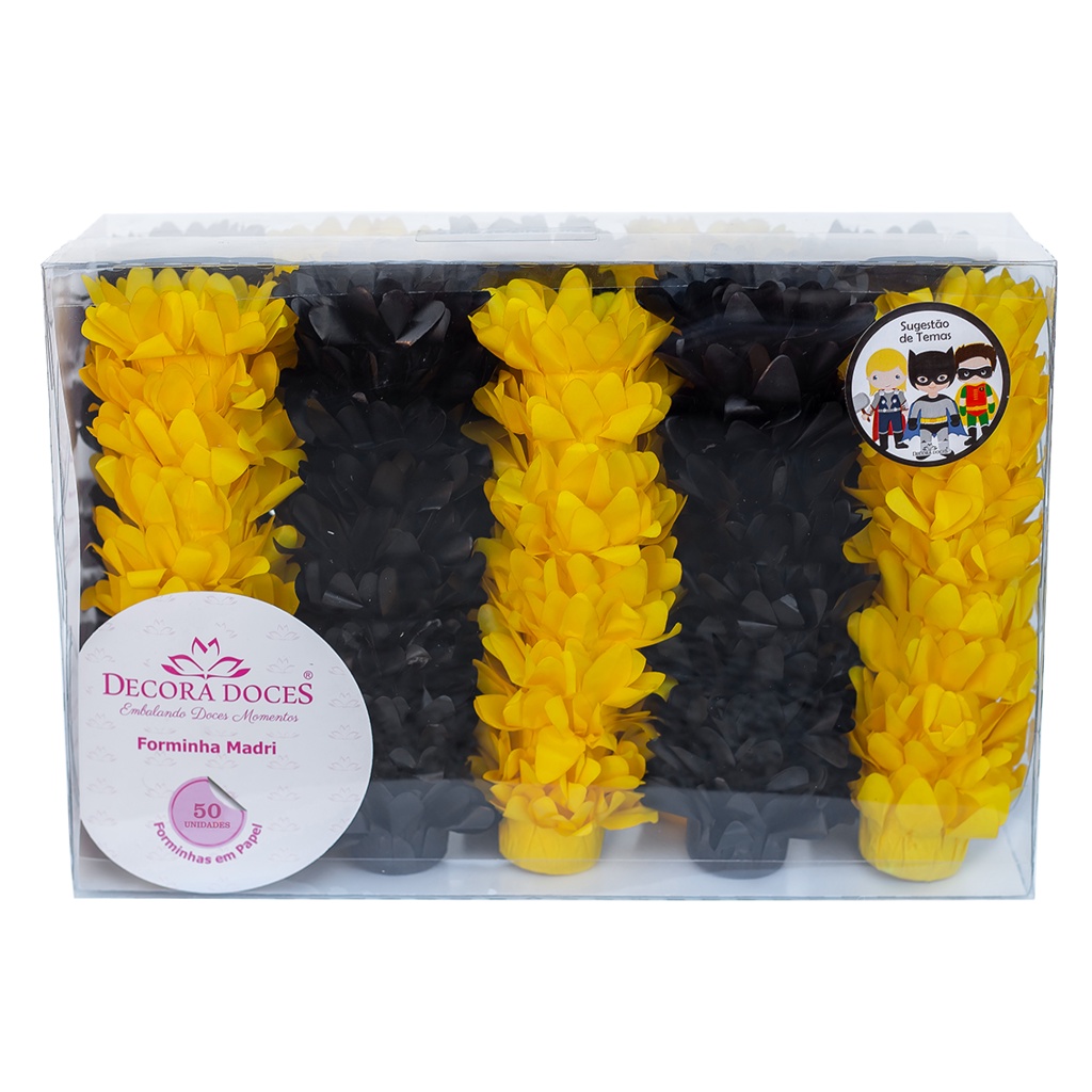 Forminha Docinho Doces Festa Batman Madri 50 Uni Batman Decora Doces - Inspire sua Festa Loja