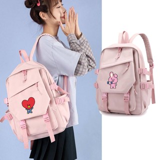 BT21 BTS KPOP Mochila De Grande Capacidade Mulheres Sacos Para A Escola De Viagem