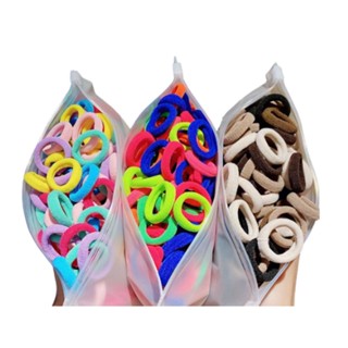 Kit 100 Elasticos de Cabelo Tipo Meia Xuxinha Criança Adulto Rabicó 100 Unidades Pequeno em Oferta na Shopee