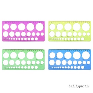 Régua Plástica Modelo Círculo Para Desenhos Forma Papelaria em Oferta na Shopee