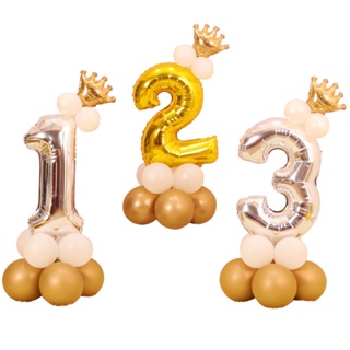 Buque de balões com Numero ( Dourado ou Rose gold ) em Oferta na Shopee