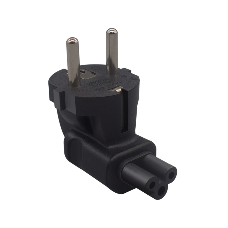ELE 2Pin EU4 8 Europa Para C5 Plug Adaptador De Alimentação IEC320 C5 Fêmea Ue 4 8mm Macho