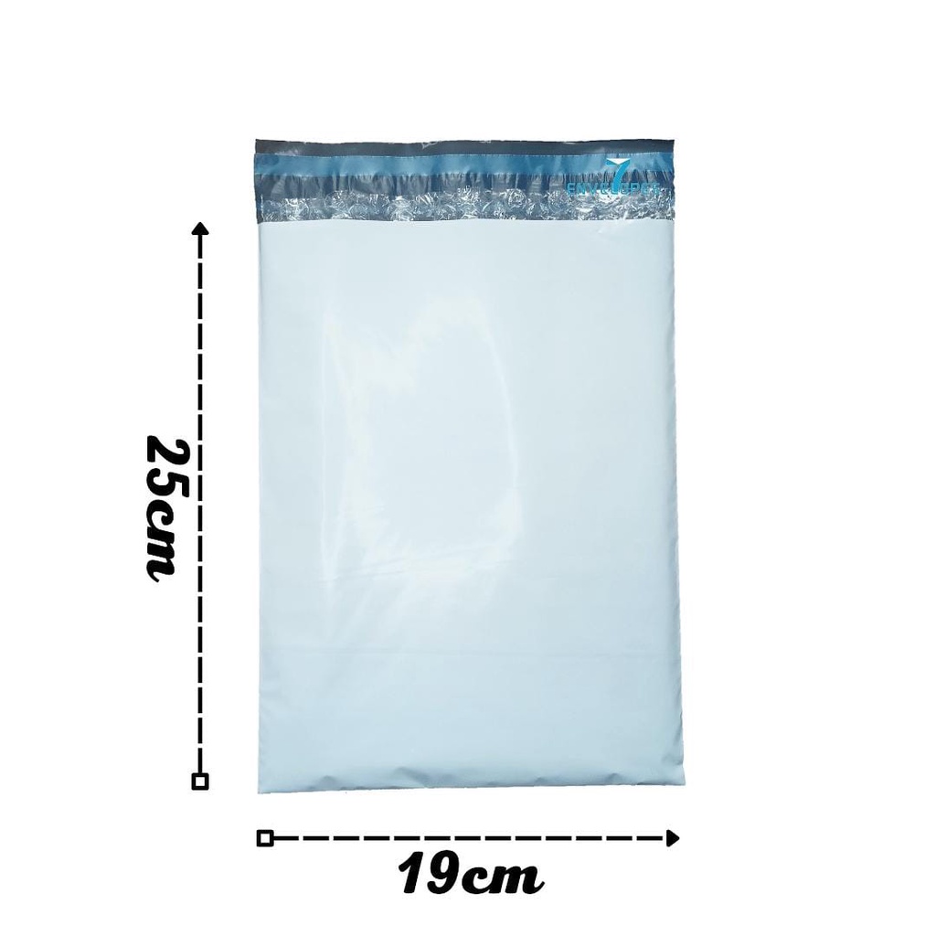 Kit 25 Envelope Plastico de Segurança 19x25 BRANCO Com Saco Bolha Para Envios Via Sedex, Correio e Transportadoras
