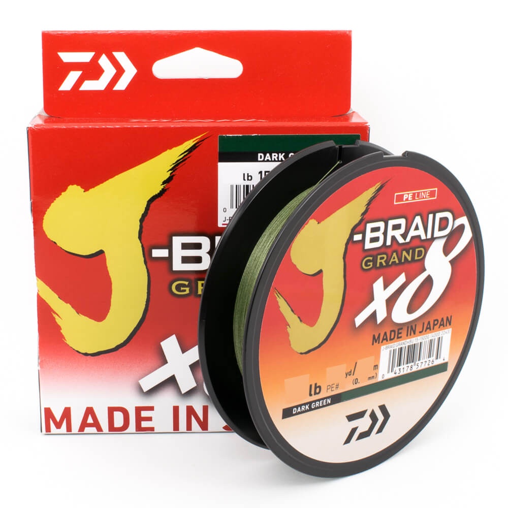 LINHA MULTIFILAMENTO DAIWA J-BRAID GRAND X8 VERDE ESCURO - 270M