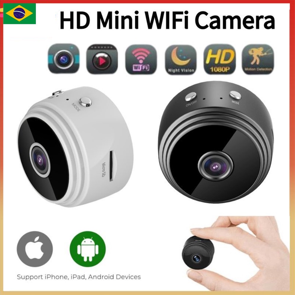 A9 Visão Noturna HD Mini Wifi Câmera Hd 720P Night Vision Sem Fio Vigilância
