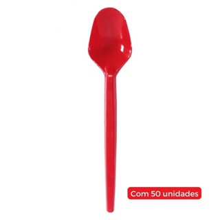 COLHER FESTA VERMELHA (C/50) em Oferta na Shopee