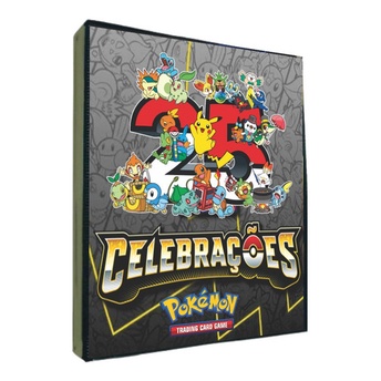Álbum Fichário Pokémon P/ 180 Cartas  Celebrações 25 Anos