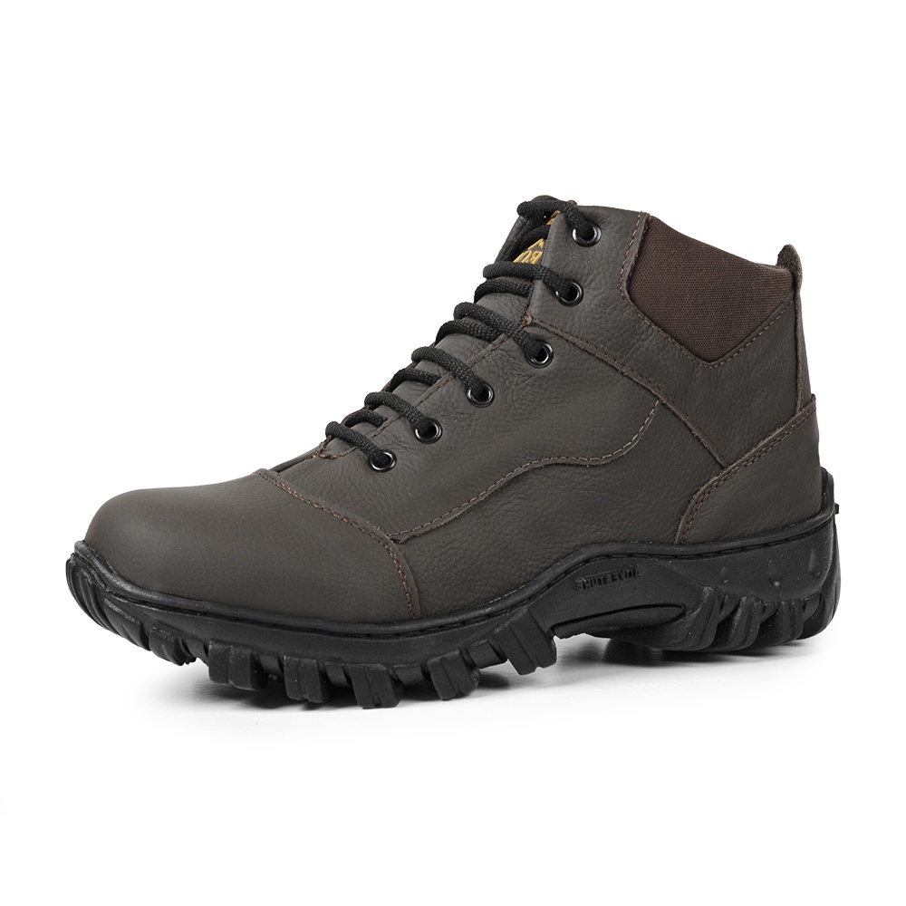 Bota Masculina Coturno Adventure Conforto West World Couro Ideal Para Trilhas Aventuras