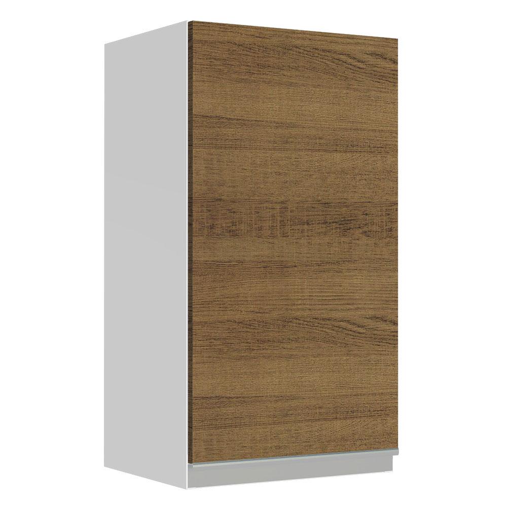 Armário de Cozinha Aéreo 35 cm 1 Porta Branco/Rustic Glamy Madesa
