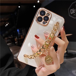 Capa Para Telefone Moto G84 G54 G31 G62 G72 Luxo Em Cadeia De Moedas De Silicone Macia Whit Chain Phone