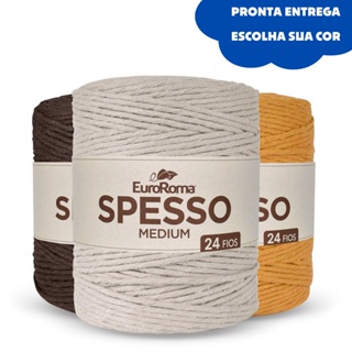 Barbante EuroRoma Spesso 24 Fios TEX 3937 254m 1kg 85% Algodão Macramê em Oferta na Shopee