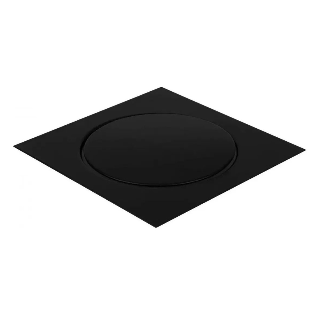 Ralo Inteligente Click Inox 10x10 Cm Quadrado Banheiro Preto Lavabo Veda Cheiro