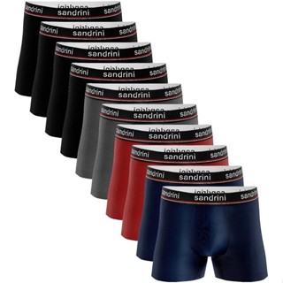 Promoção Kit 10 Cuecas Boxer Algodão Original Atacado Sandrini Box