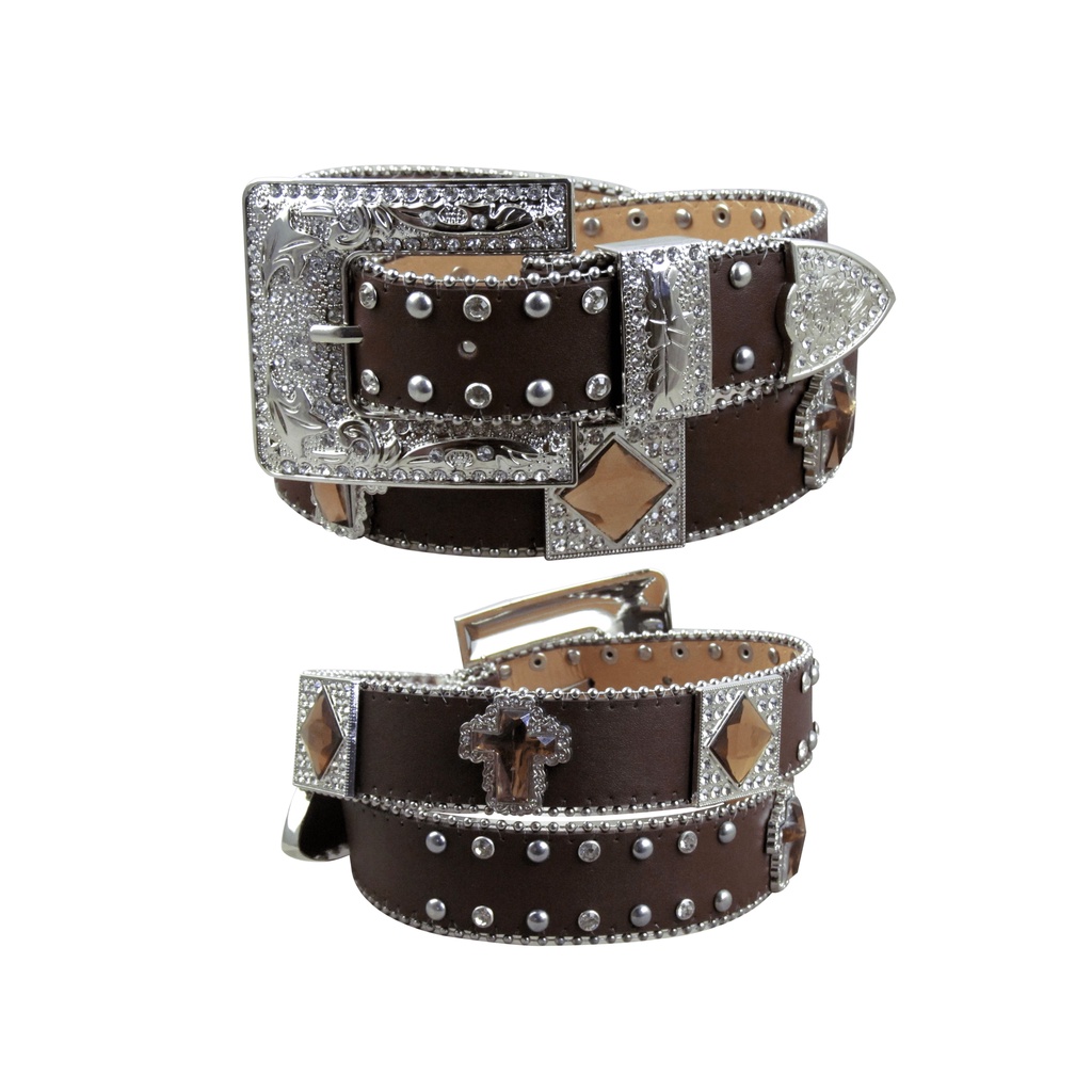 Cinto Pedraria Cruz Importado Feminino Country