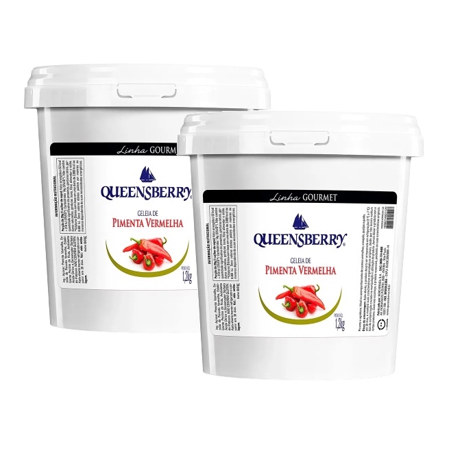 2 Geleia Agridoce Pimenta Vermelha Queensberry Gourmet 1,2k