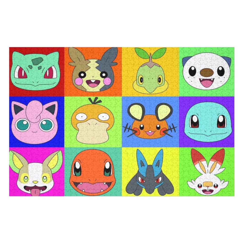 Pokémon Faces 300 Peças Quebra-Cabeça 500 Impressão Colorida De Descompressão 1000 De Madeira E Lazer Brinquedo DIY Pape