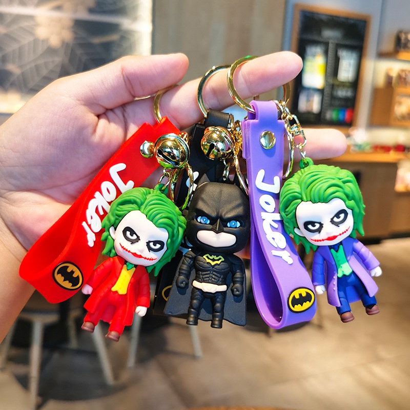 Chaveiro Joker Americano Halloween Batman Boneca De Borracha Macia Pingente De Natal Presente Comemorativo