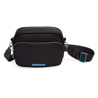 Bolsa midi preta detalhes holografico - Imaginarium