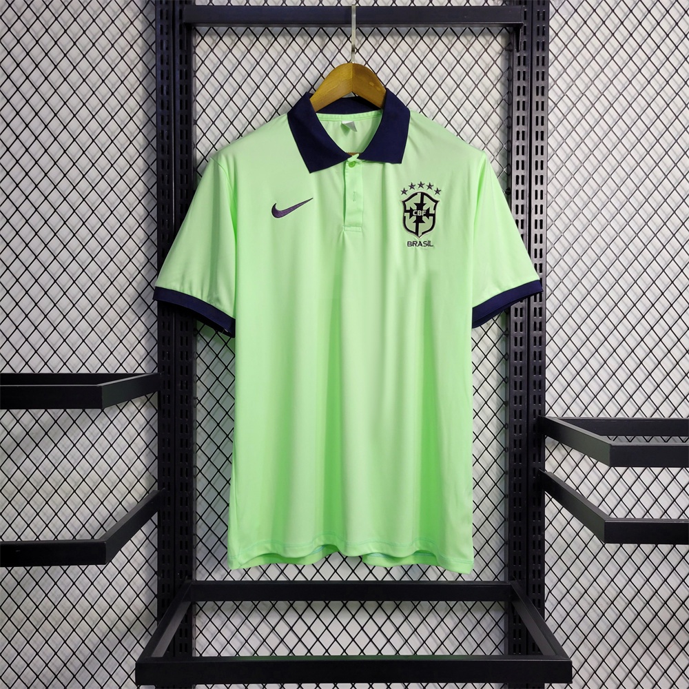 esportes de futebol Camisa de time malha tailandesa camiseta 23-24 Brasil POLO Verde Claro