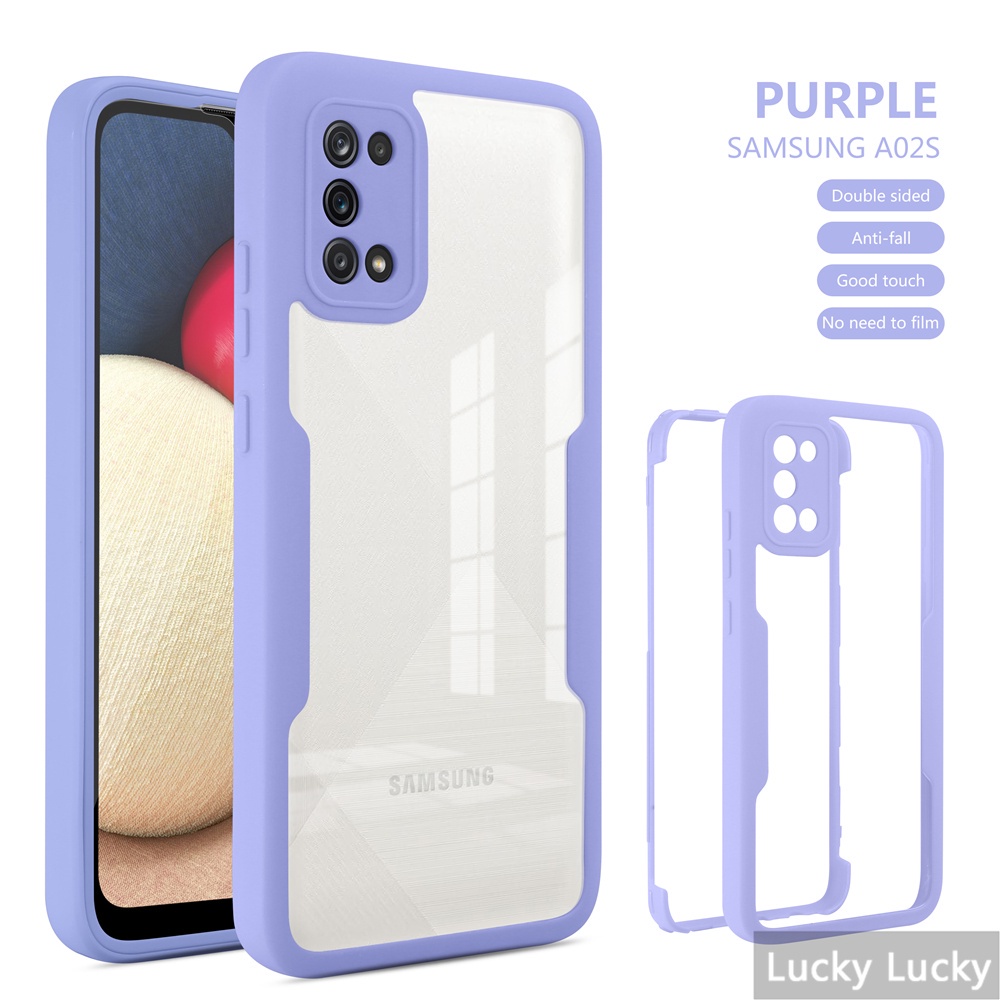 Capinha Samsung A21S A51 A71 A52 A52s A02s A03s Protetor De Tela À Prova De Choque Embutido Transparente 360 Capa