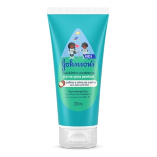 Creme para Pentear Infantil Johnson's Baby Blackinho Poderoso 200ml em Oferta na Shopee