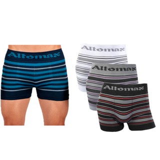 3 Unidades Cuecas Boxer Altomax Listrada Microfibra