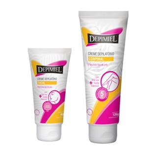 Kit 2 Creme Depilatório Facial E Corporal Aloe Vera Depimiel