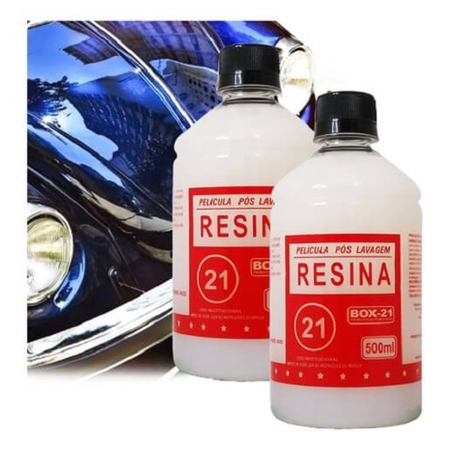 Kit 2un. RESINA Cera Auto Brilho Pós Lavagem Box 21 500ml em Oferta na Shopee