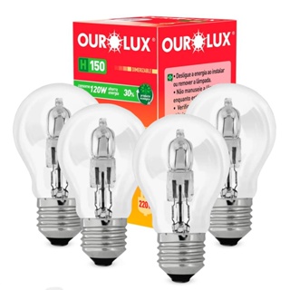 Kit 4 Lampadas Eco Halogena Clara H150 120W 220V E27 em Oferta na Shopee
