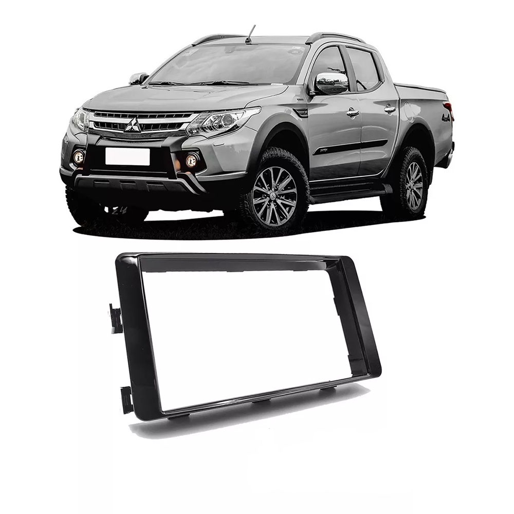 MOLDURA 2 DIN JAPONES MITSUBISHI TRITON 17/20 -  BLACK PIANO UV PROTECTION
