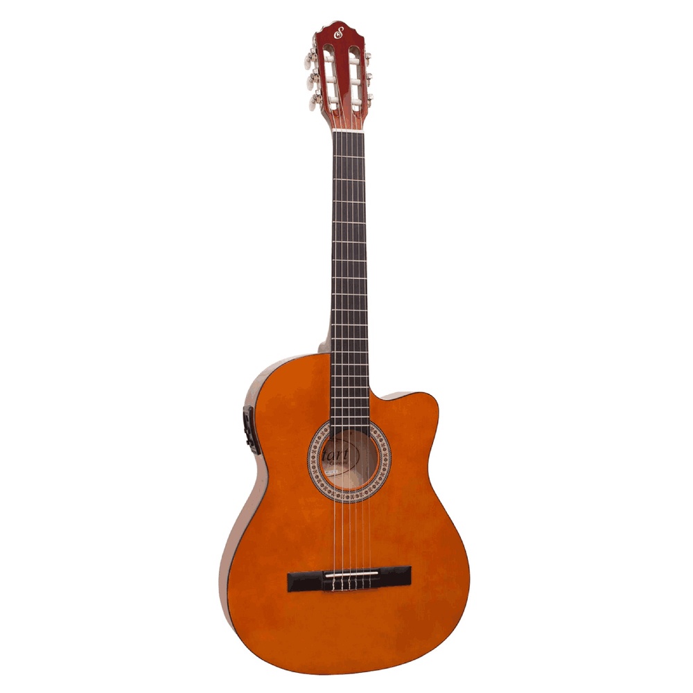VIOLÃO GIANNINI ELÉTRICO NF-14 FLAT DE NYLON NATURAL