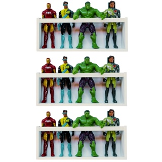 Kit 3 Prateleira Para Bonecos Marvel Estante Barbie Nicho De Pelúcia Brinquedos Infantis Mdf 55cm em Oferta na Shopee